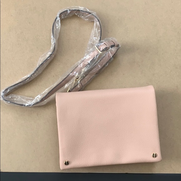 Street Level Handbags - Faux Leather Multi Compartment Blush Crossbody Bag